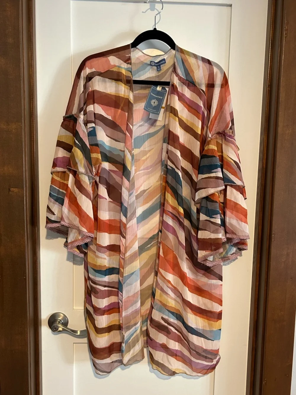 Democracy Boho Kimono Coverup Size 3X New with tag